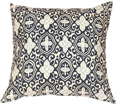 Alhambra Handprint Indigo 22X22 Throw Pillow, Complete with Pillow Insert - £40.96 GBP