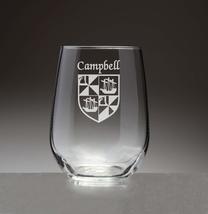 Campbell Irish Coat of Arms Stemless Wine Glasses (Sand Etched) - £54.23 GBP