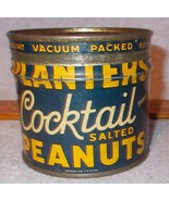 Antique Vintage Planters Cocktail Salted Peanuts 8 Oz Tin ca 1930s - €11,24 EUR