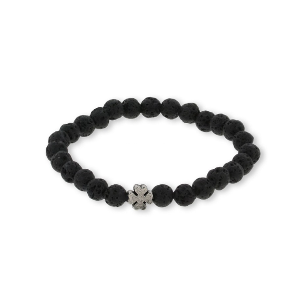Natural Lava Stones Greek Orthodox Cross Elastic Bracelet Prayer Rope 6mm - $5.90