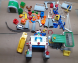 LOT of Fisher Price GeoTrax Train  Accessories, Cars, Signs, Gas Station... - $14.55