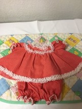 Vintage Cabbage Patch Kid Hard To Find Red &amp; White Dress &amp; Bloomers - $85.00