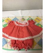 Vintage Cabbage Patch Kid Hard To Find Red &amp; White Dress &amp; Bloomers - $95.00