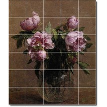 Henri Fantinatour Flowers Painting Ceramic Tile Mural BTZ03221 - £239.80 GBP+