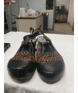 L’ARTISTE SPRING STEP Amour Size 40,   Black Leather Sandals,     444 - €68,60 EUR