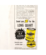 1955 Pennzoil Motor Oil Advertisement Vintage Lubricant Pennsylvania DWF12 - €17,36 EUR