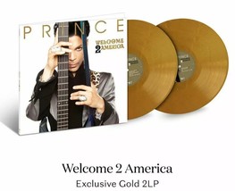 Prince Welcome 2 America 2LP Ltd Gold Vinyl 12&quot; Etched - £51.51 GBP