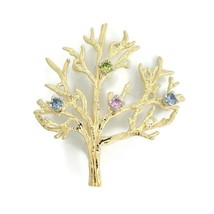 Authenticity Guarantee 
Vintage Multicolored Gemstone Birthstone Tree Br... - £709.25 GBP