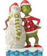 Dr. Seuss Grinch by Jim Shore Grinning Grin and Snowman Santa Grinch Fig... - $138.86 CAD