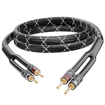GearIT 12AWG Speaker Cable Wire with Gold-Plated Banana Tip Plugs (10 Feet) in-W - £29.80 GBP