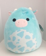 Squishmallow Tuluck 16&quot; Blue Cow Easter 2023 Ultra Rare Tag Brand New Ships Fast - £35.19 GBP