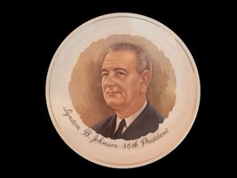 Lyndon B. Johnson 36th President Commemorative Plate 7 1/4&quot; Vintage Collectible - $14.84