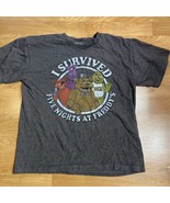 Five Nights at Freddy&#39;s I Survived T-Shirt Gray Boys Large Tee 2016 - £7.13 GBP