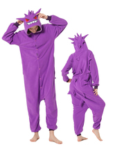 Adult Gengar One Piece Sleepwear Pajamas Cartoon CosplayFleece Jumpsuit Costumes - £34.36 GBP