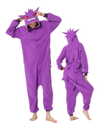 Adult Gengar One Piece Sleepwear Pajamas Cartoon CosplayFleece Jumpsuit Costumes - £34.35 GBP