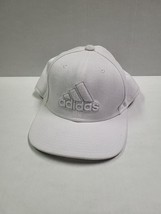 Adidas Hat Cap men snap adjustable climalite white color - $12.09