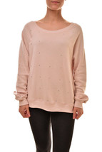 WILDFOX Womens Sweatshirt All Over Glitz Pink Size XS WCO542 - £47.78 GBP