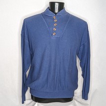 Men&#39;s Sweater 1/4 Button Up Pullover Sweater for Men Large - $12.35