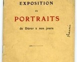 Exposition de Portraits Galerie Marcel Guiot 1930-31 Catalog &amp; Price List - $124.07