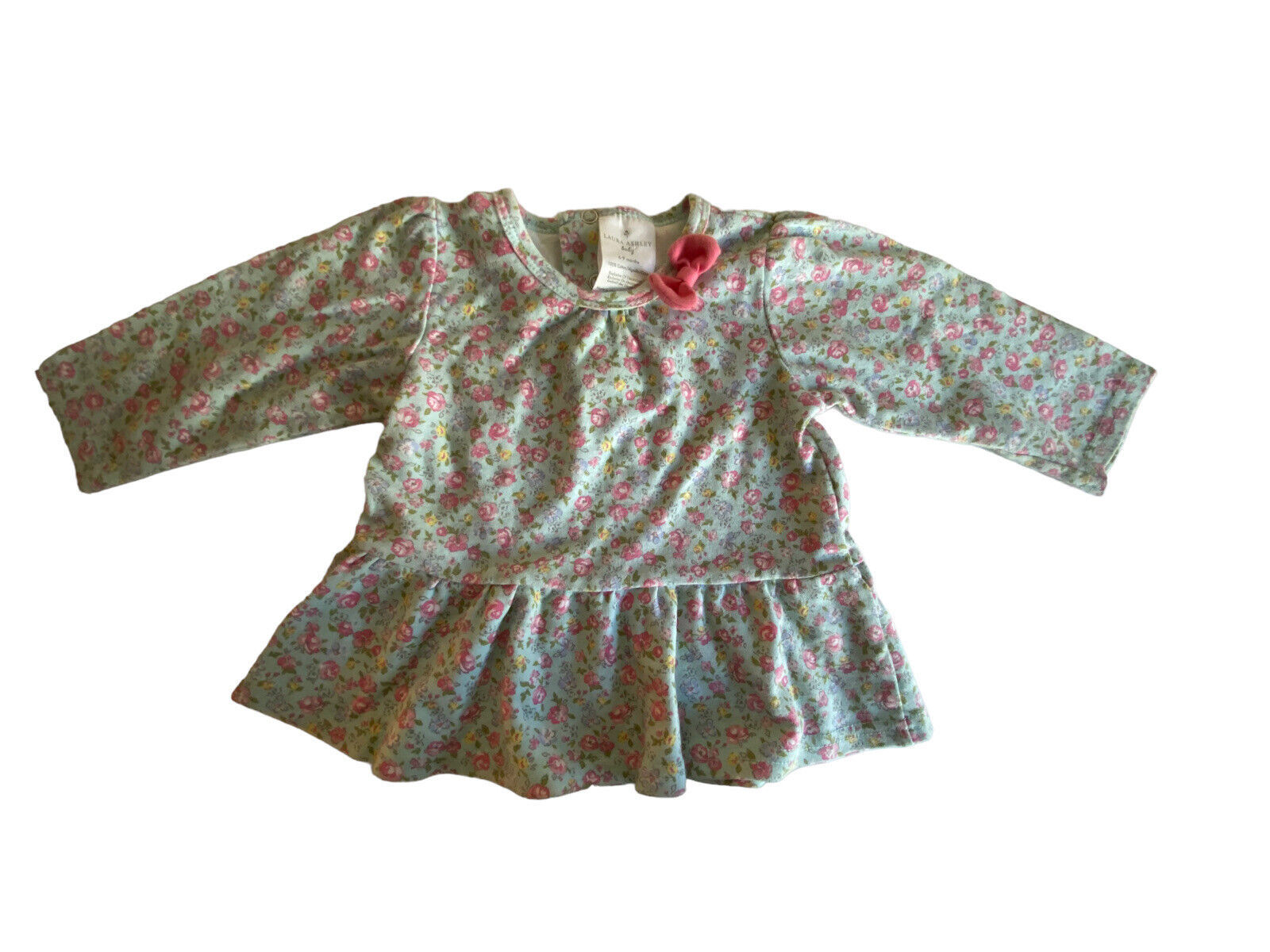 Baby Girl Laura Ashley Baby Dress Size 6-9 Months cottagecore Flowers - $9.89
