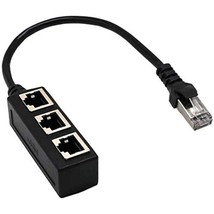 Rj45 Ethernet Splitter Cable,Rj45 1 Male To 3 X Female Lan Ethernet Spli... - £14.38 GBP