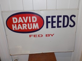 Vintage David Harum Feeds Fed By Embossed Sign - $2,860.30 MXN