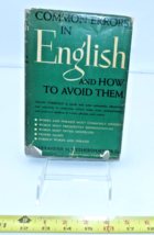 Common Errors in English and How to Avoid Them Alexander M Witherspoon P... - $14.85