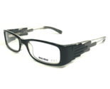 Miu Eyeglasses Frames VMU08C 5BM-1O1 Black Gray Clear Ribbed 51-17-135 - $138.77