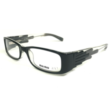 Miu Eyeglasses Frames VMU08C 5BM-1O1 Black Gray Clear Ribbed 51-17-135 - £109.16 GBP