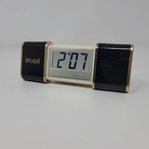 Vintage Mobil Advertising Travel Alarm Clock Oil Company Works Folds/Ret... - $12.16