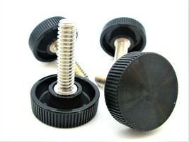 1/4&quot; x 1&quot; Thumb Screws with 1&quot; Knurled Round Delrin Head   10 per package - £14.11 GBP