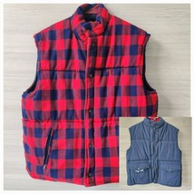 Vintage Appalachian Trail Reversible Buffalo Plaid Puffer Lumberjack Vest Sz XL - £34.46 GBP