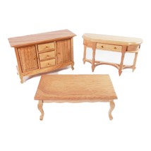 Miniature 1:12 Scale Light Oak Wood Living Room Console Coffee &amp; Sofa Table - $28.04 CAD