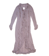 NWT Free People Get It Girl Maxi Top in Dusty Lavender Ruffle Cardigan Robe M - £65.75 GBP