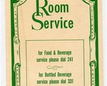 Sheraton West Hotel Room Service Menu Des Moines Iowa 1960&#39;s - $17.82