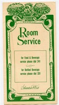 Sheraton West Hotel Room Service Menu Des Moines Iowa 1960&#39;s - £14.01 GBP