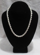 PARK LANE Matte White Silver Braided Chain WILEY Necklace 18&quot; + 3&quot; exten... - £74.06 GBP