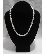 PARK LANE Matte White Silver Braided Chain WILEY Necklace 18&quot; + 3&quot; exten... - $153.41 CAD