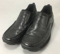 Cole Haan 9.5 M Black Leather Loafers Slip-On Shoes Traction Soles - $35.77