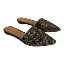 J Crew Women Shoes Size 5  Animal Print Calf Hair Pointy Toe Flats Slip On - £33.32 GBP