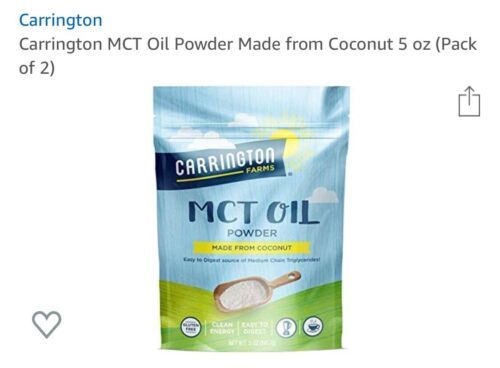 Carrington MCT Oil Powder Made from Coconut 5 oz (Pack of 2) - $29.67