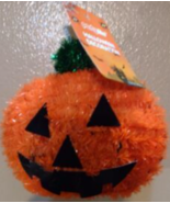 Halloween black &amp; orange pumpkin hanging decoration  6 inches by 6 in. - $8.34 CAD