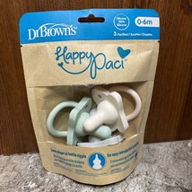 Dr Brown&#39;s Happy Paci Silicone Baby Pacifier 0-6m BPA Free 3 Pack White ... - $6.99