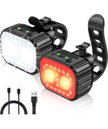 The Cuvccn Bike Lights, Rechargeable Bicycle Lights Set Super Bright 8 1... - £29.87 GBP