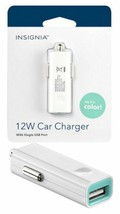 NEW Insignia 12W USB Car Charger White Phone Universal 5v/2a iPhone 12 Pro Mini - £3.74 GBP