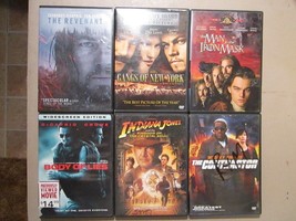 Lot Of 6 Dvd Movies Dicaprio Revenant Body Of Lies Indiana Jones 12K1 - £13.81 GBP