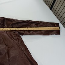 Vtg Sears The Leather Shop Men's Redish Brown Leather Jacket Sz 42 Reg Zip Liner image 7