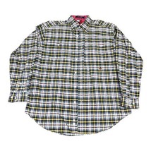 Tommy Hilfiger Men&#39;s M Plaid Long Sleeve Button Down Shirt Green Yellow ... - £22.41 GBP