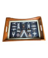 VINTAGE NAUTICAL KNOT DISPLAY FOLK ART FRAMED SHADOW TRAY BOX - €51,29 EUR