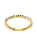 14k Yellow Gold 1/7ct Thin Pave Diamonette CZ Wedding Band Women’s Size 6.5 - $241.00